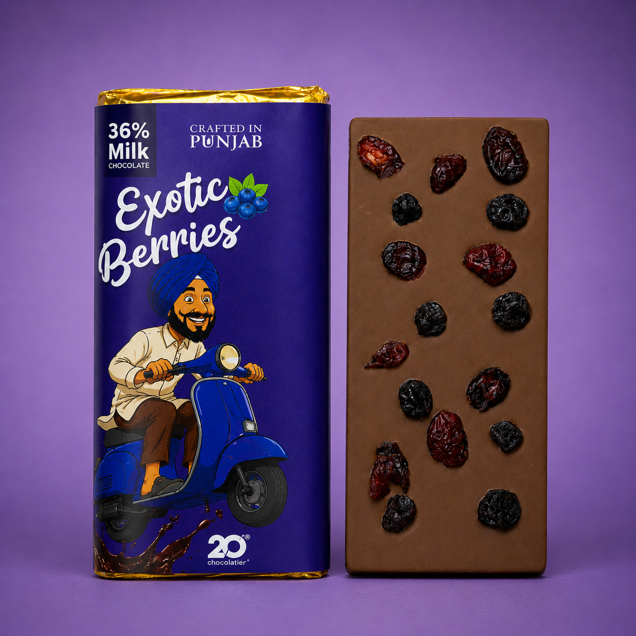 Exotic Berries Milk Chocolate Bar