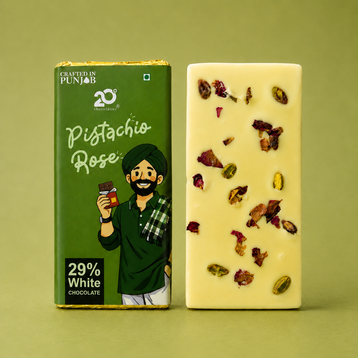 Pistachio & Rose White Chocolate