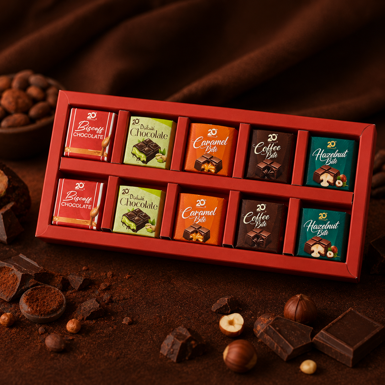 Box of 10 Chocolates/Center filled/Assorted