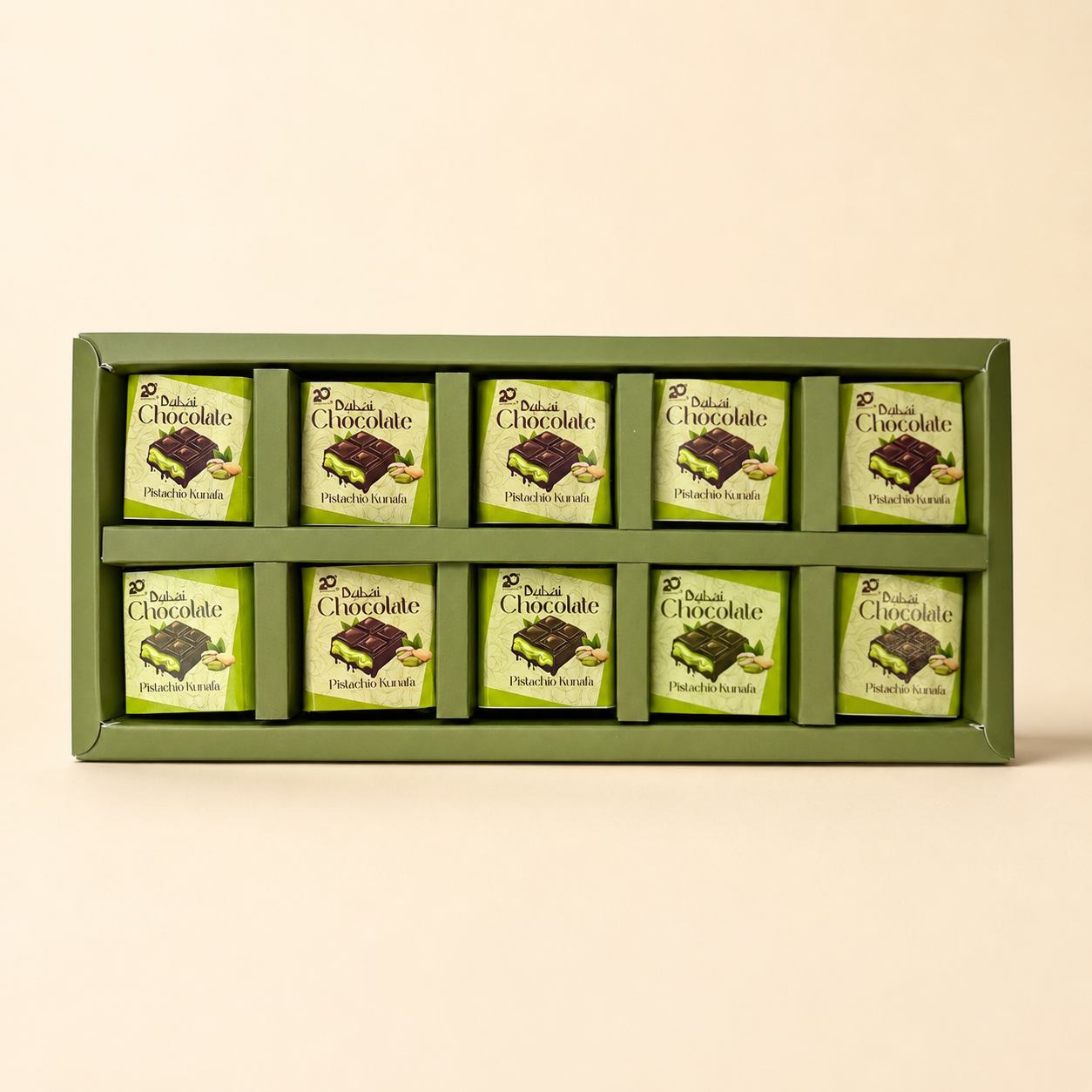 Box of 10 Chococolates/Pista Kunafa